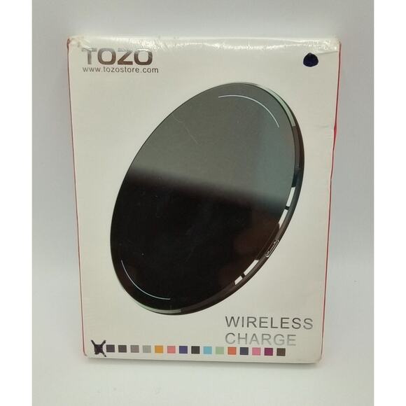 TOZO Wireless Charger Ultra-Thin Portable Pad For iPhone & Samsung Black - Picture 1 of 2